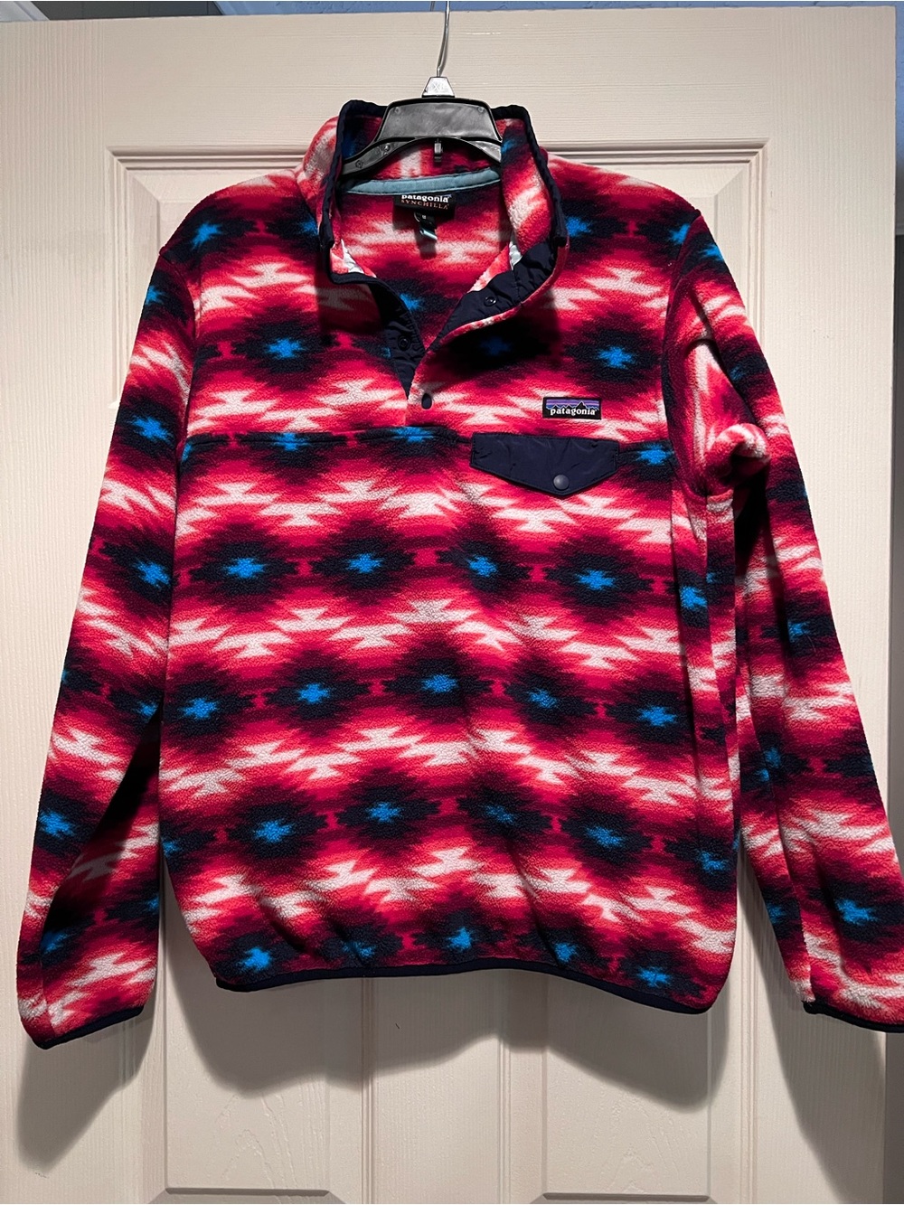 Patagonia Synchilla Fleece Pullover - Red Blue Black